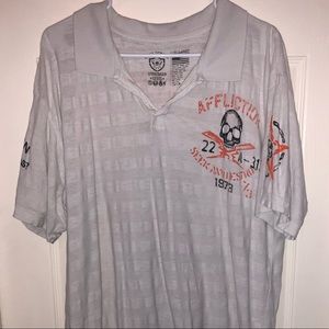 Men’s Affliction Polo Shirt 2XL